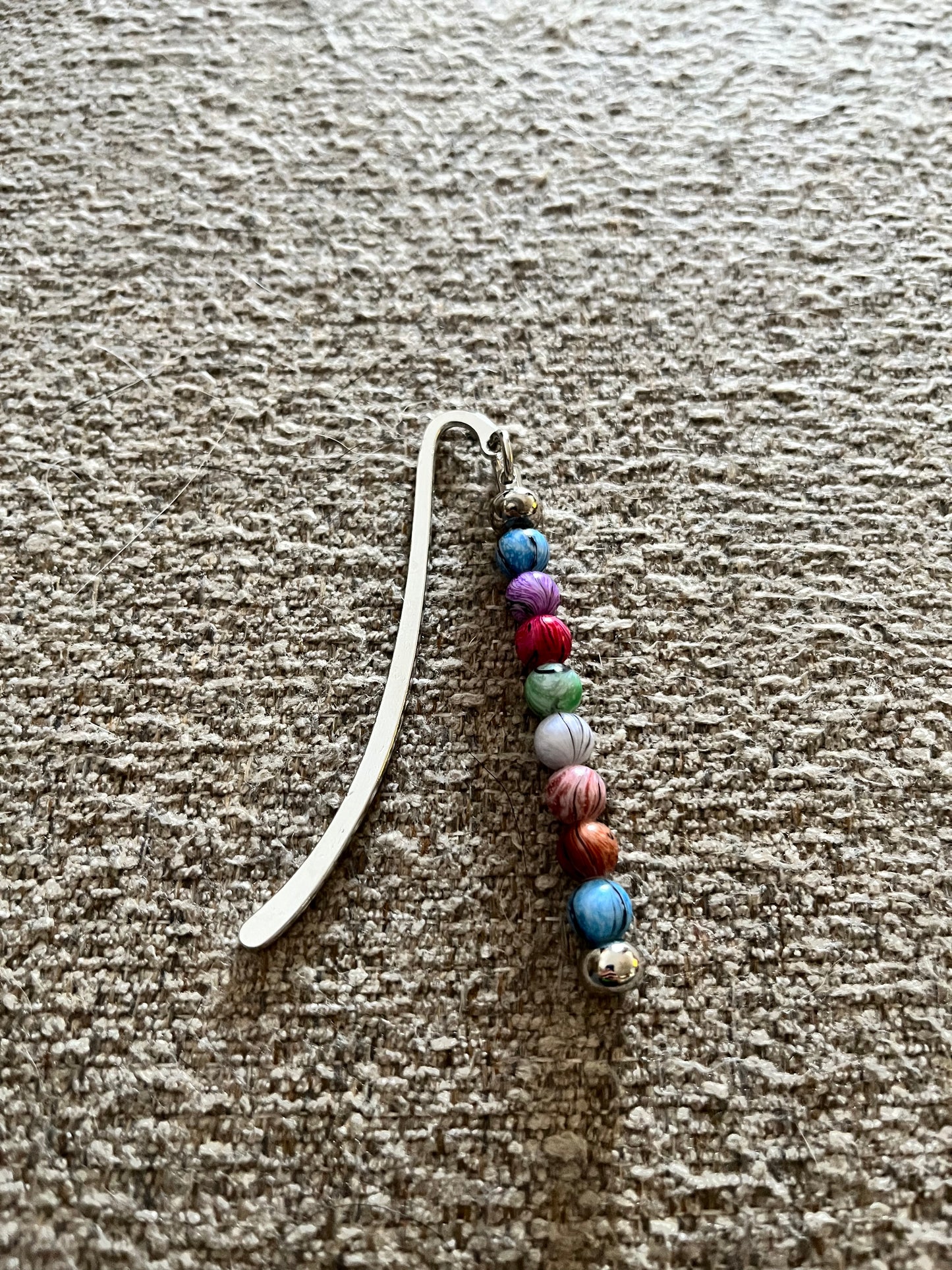 Bookmark - colored acrylic beads