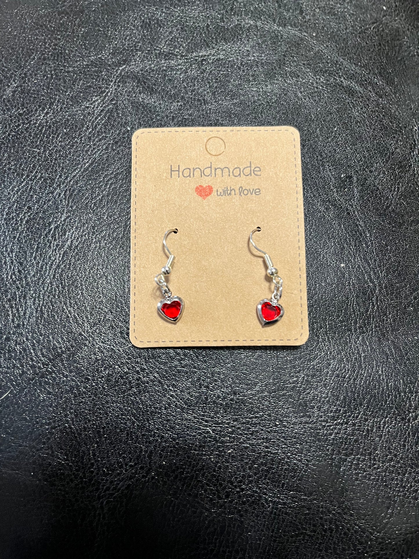 Earrings - Small red heart