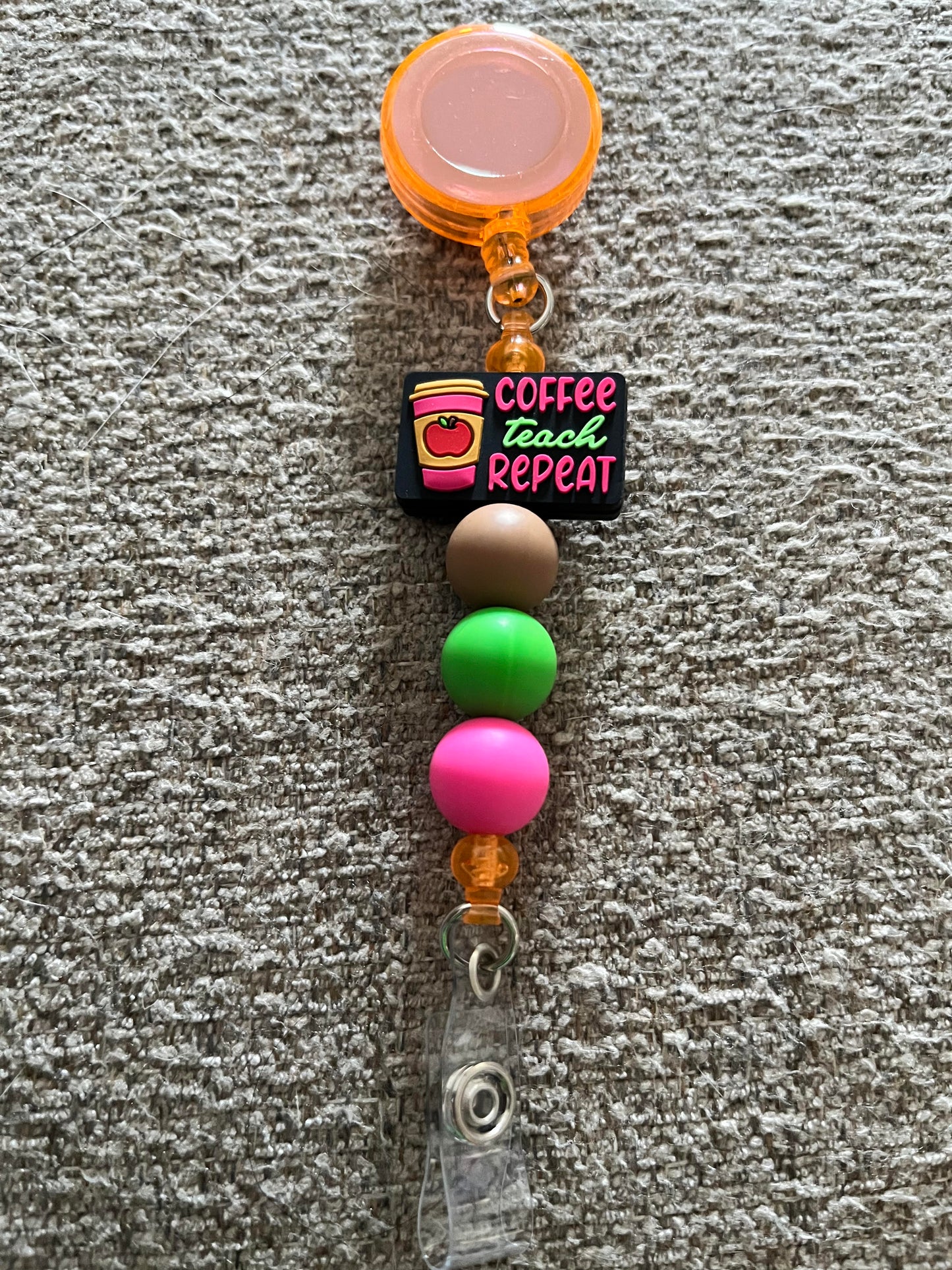 Badge reel - Coffee Teach Repeat