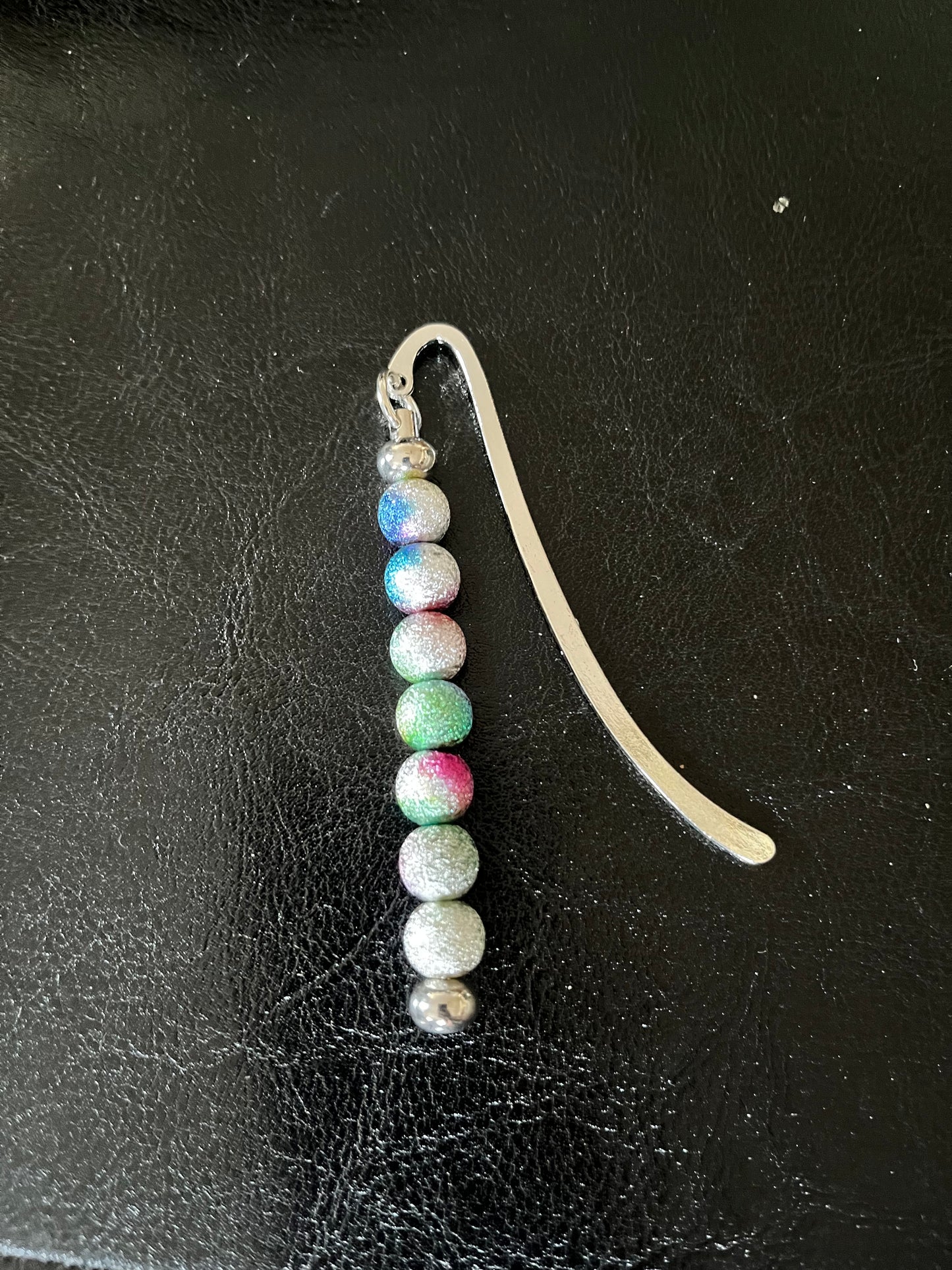 Bookmark - multicolor glitter beads