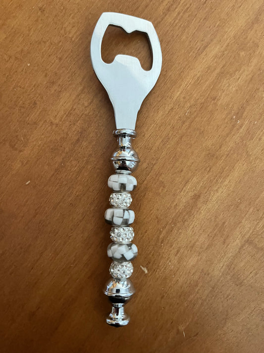 Bottle Opener - Gray White Marble