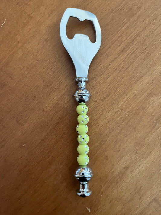 Bottle Opener - Green Rhinestone