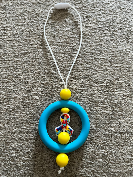 Car Charm - Autism Ribbon