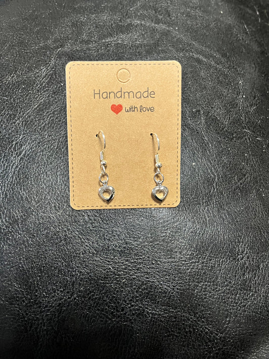 Earrings - Small clear heart