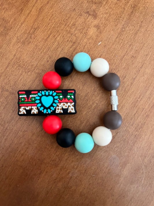 Cup Charm - MOM Aztec print