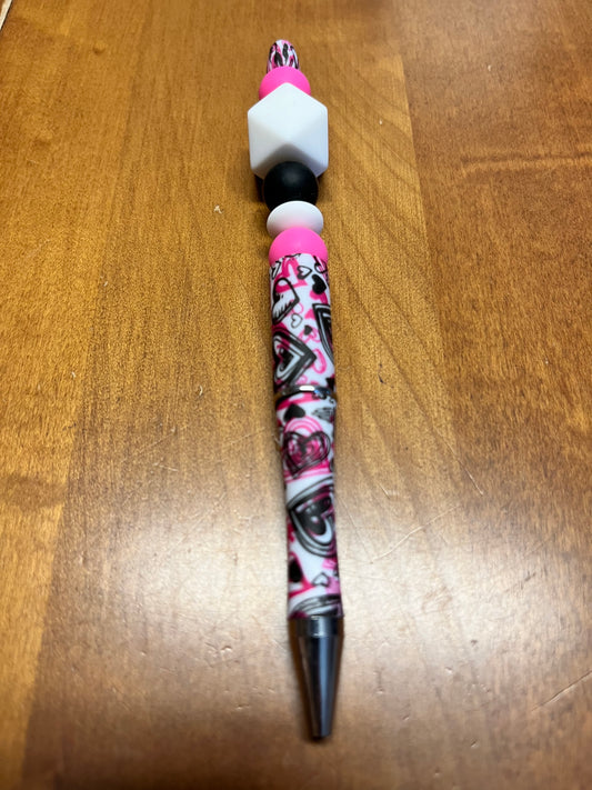 Pen - Pink and Black Heart