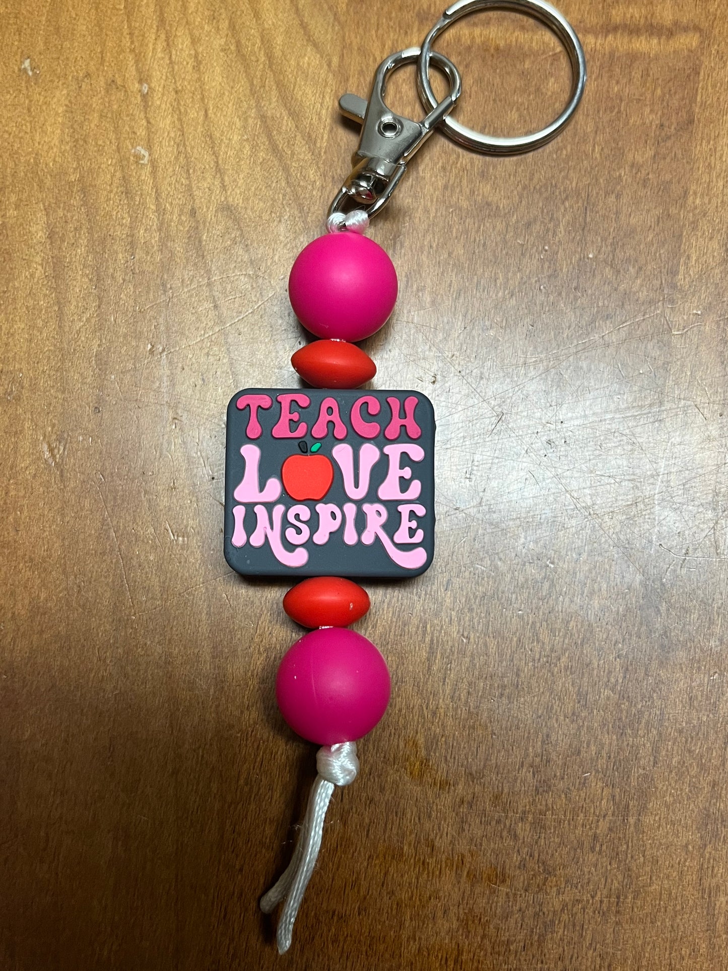 Keychain - Teach Love Inspire - Pink