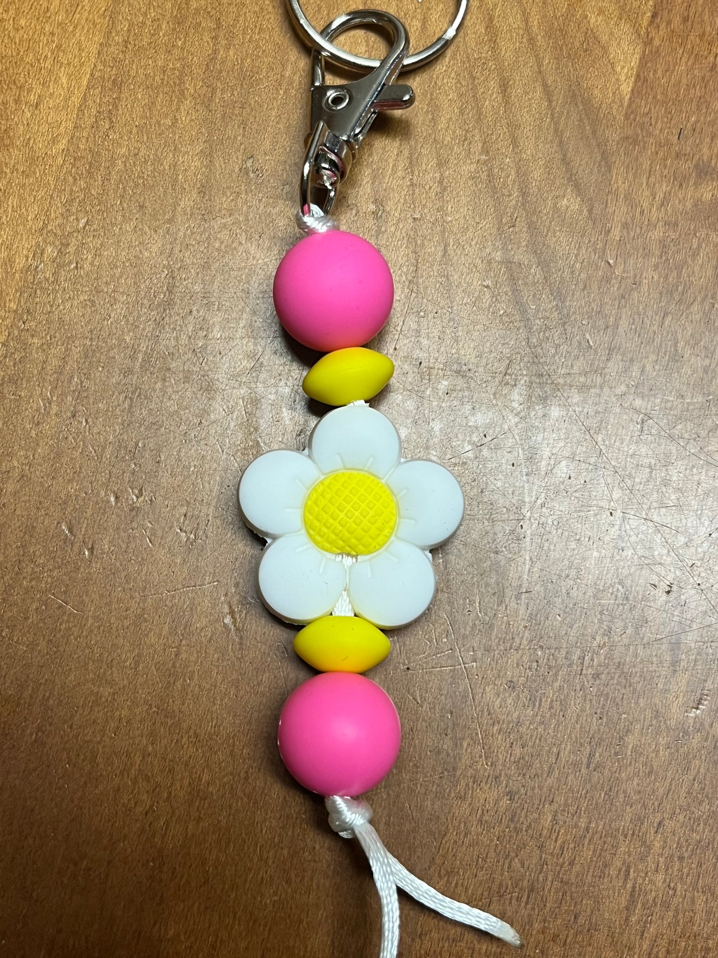 Keychain - White Flower