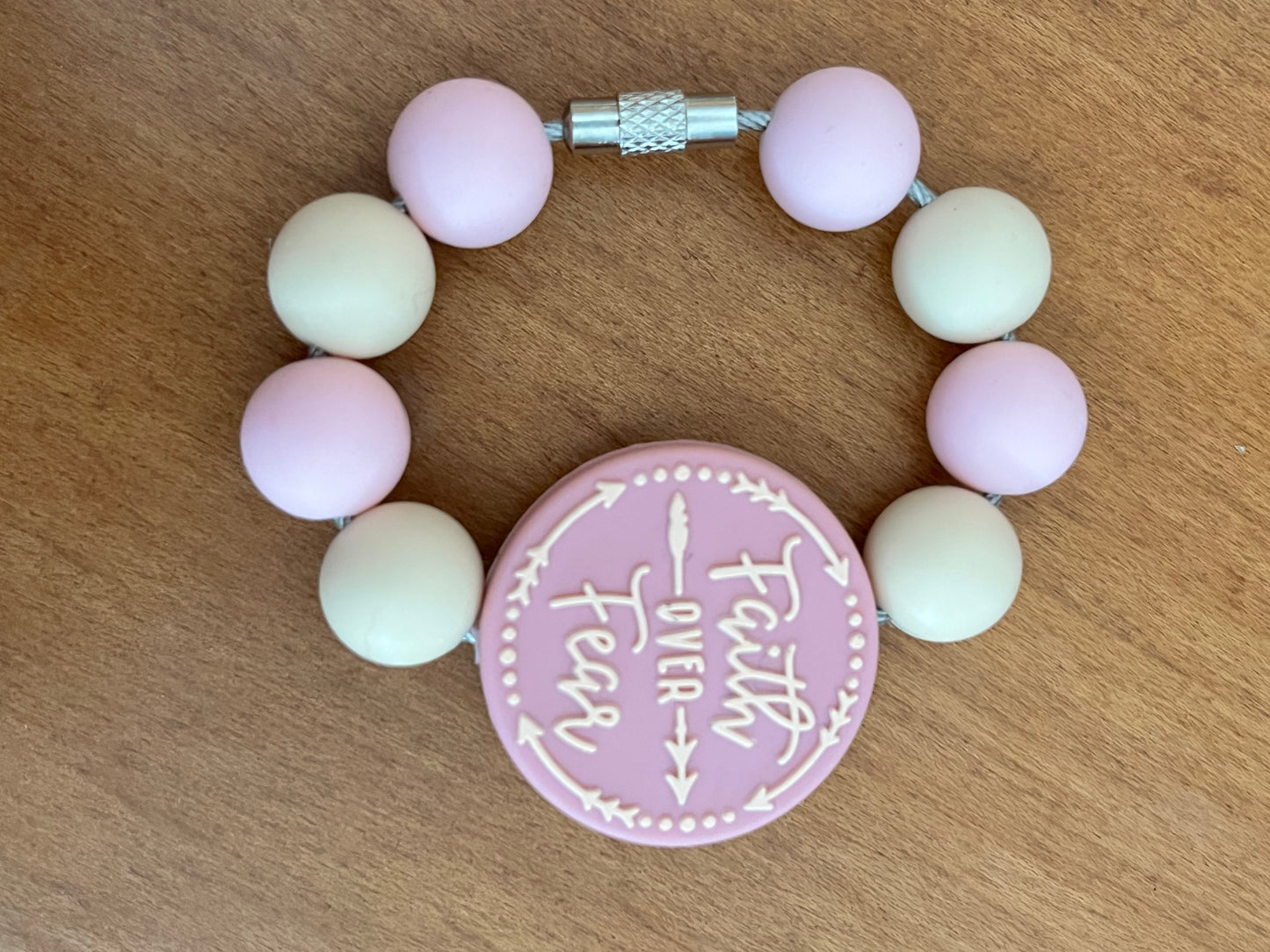 Cup Charm - Faith/Fear Pink